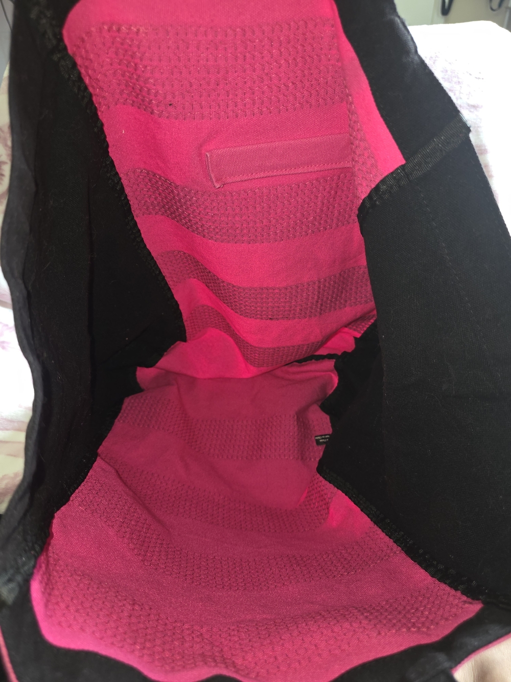 Victoria's Secret Pink and Black Sequin Stripe Tote Bag - Picture 3 of 3